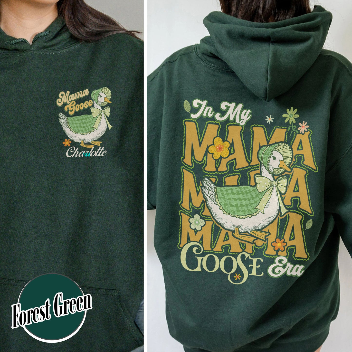 Mama Goose Hoodie, Watercolor Goose Mom Hoodie, Goose Mama Hoodie, Mother's Day Hoodie