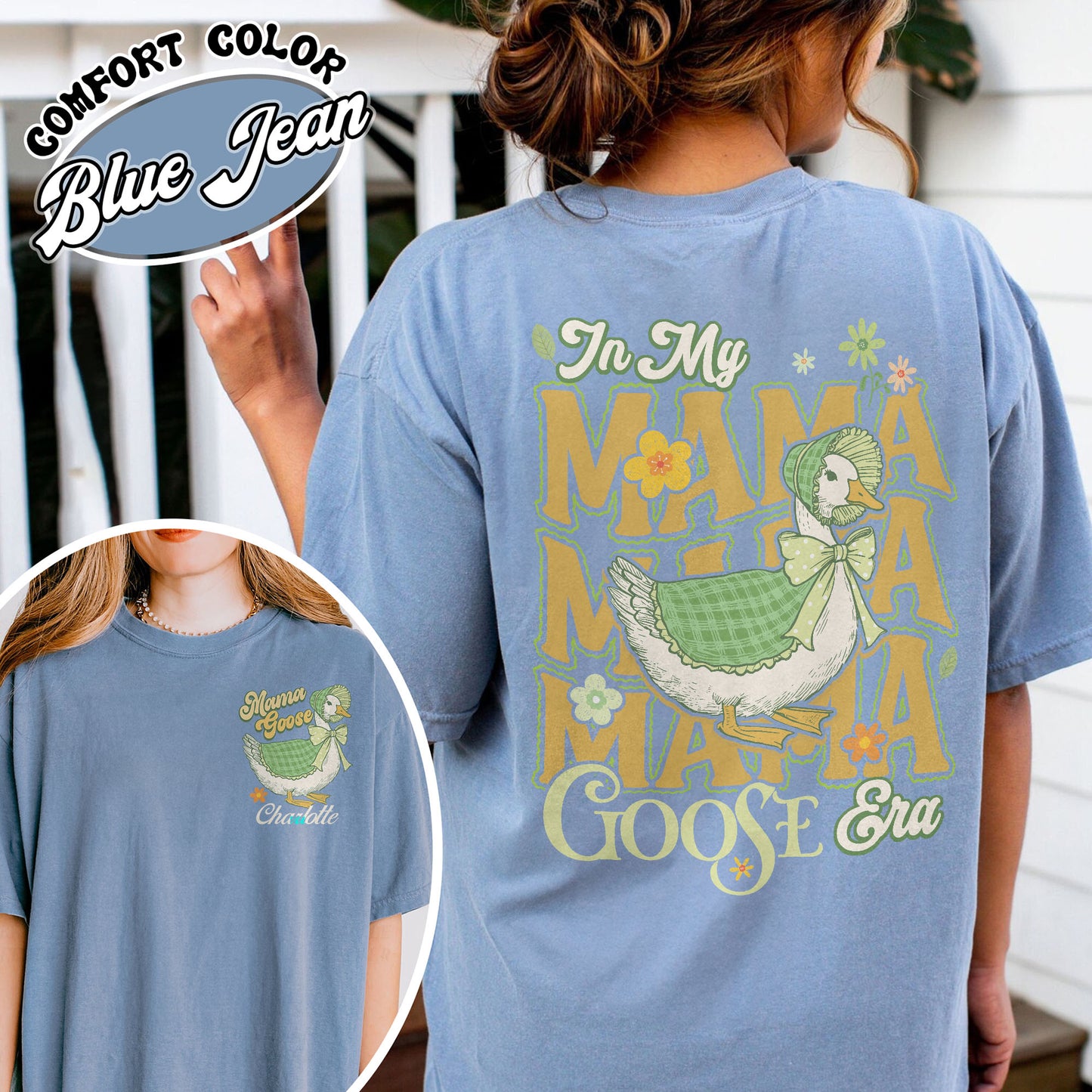 Mama Goose Comfort Colors Shirt, Watercolor Goose Mom Shirt, Goose Mama Shirt, Mother's Day Shirt
