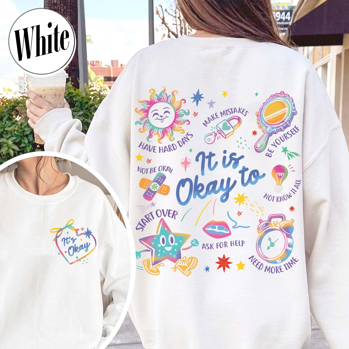 Mental Health Sweatshirt, It’s Okay To Make Some Mistakes Sweatshirt, Kindness Sweatshirt