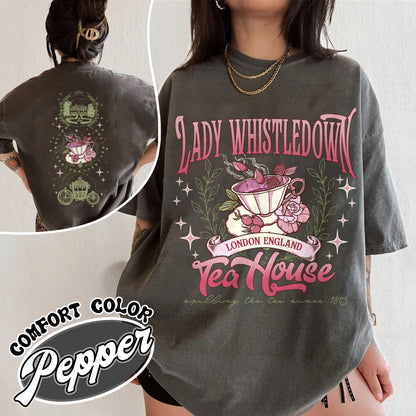 Lady Whistledown Tea House Comfort Color Shirt, Spill the Tea Lady Whistledown Shirt, Lady Whistledown Shirt, Lady Whistledown Colin and Penelope, Tea House Shirt