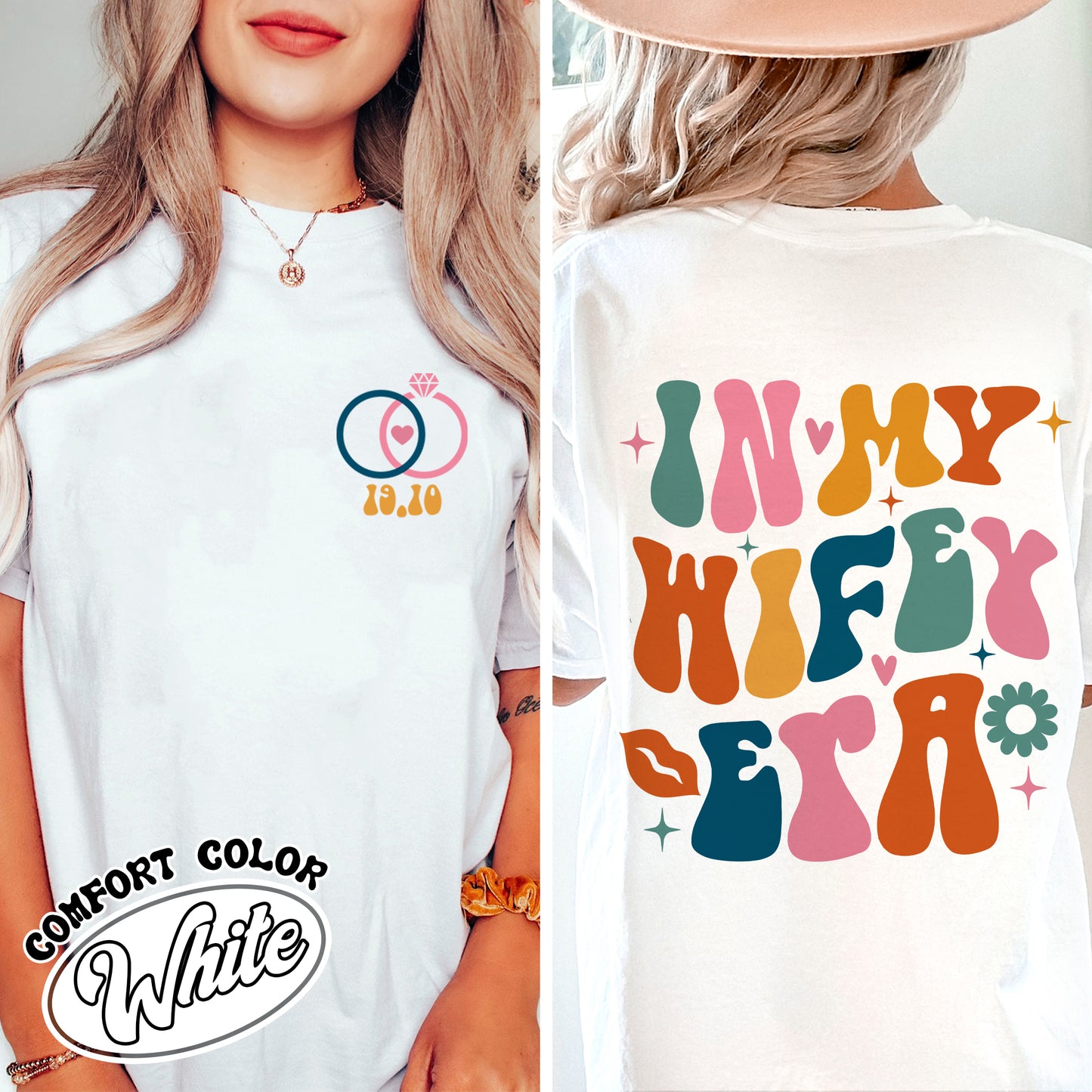 Wifey and Hubby Comfort Color Shirt, in My Wifey Era, in My Hubby Era, Wifey Hubby Est, Hubby and Wifey Matching Shirts, Wifey Hubby Set