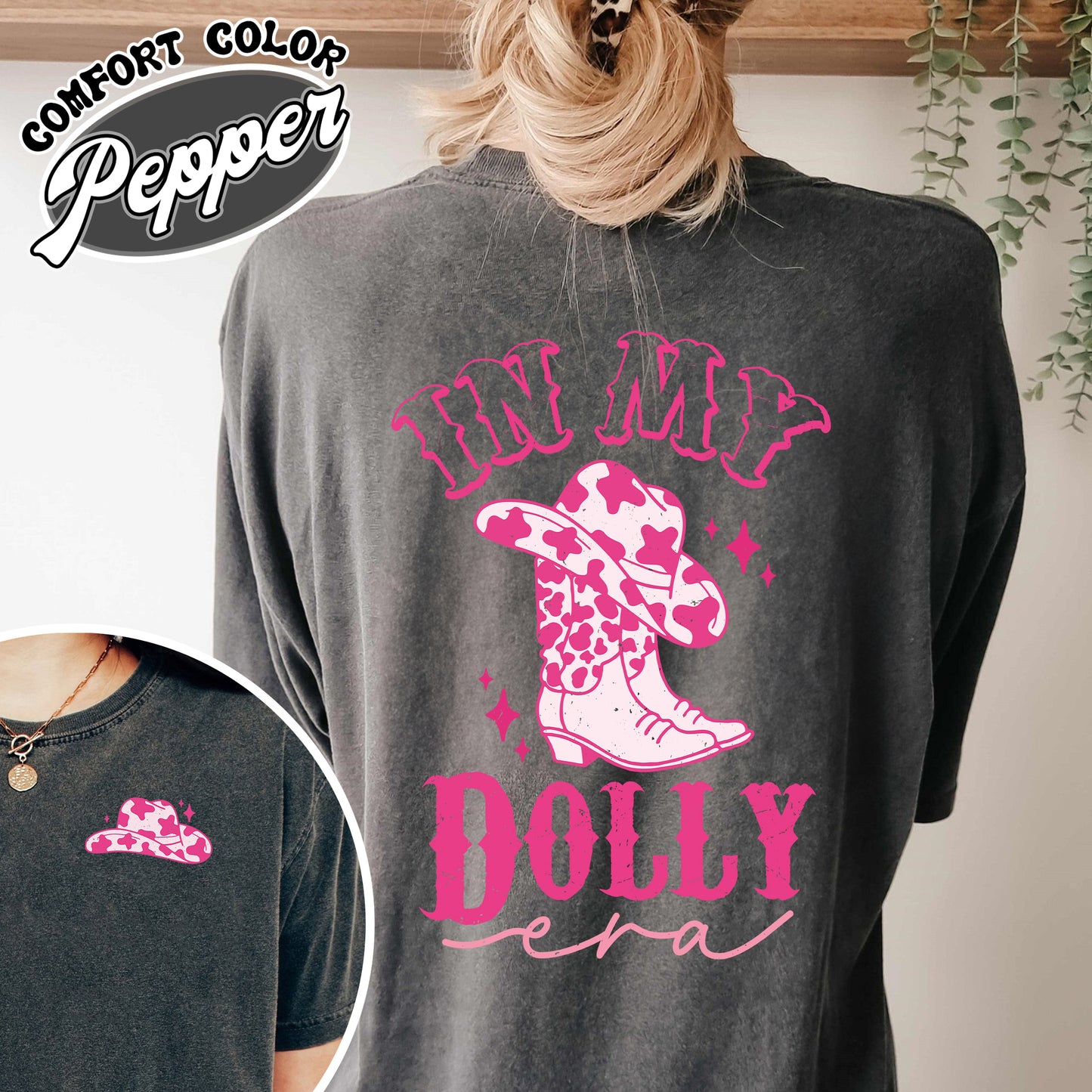 In My Dolly Era Comfort Color Shỉt, Dolly Shirt, Dolly Cowboys, Dolly Shirt for Girls, Dolly Shirt in Pink, Graphic Tees Dolly, Holiday Gift