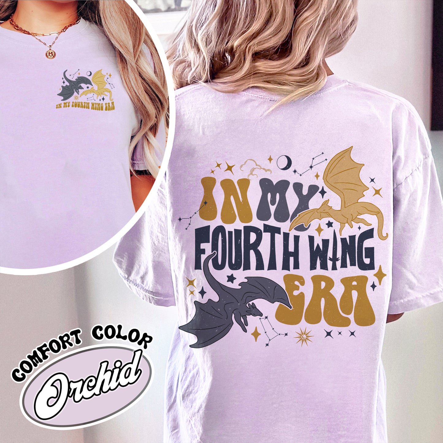 Fourth Wing Dragon Comfort Color Shirt, Fourth Wing Dragon Rider Basgiath War College, in My Fourth Wing Era Shirt, Basgiath War College Gift