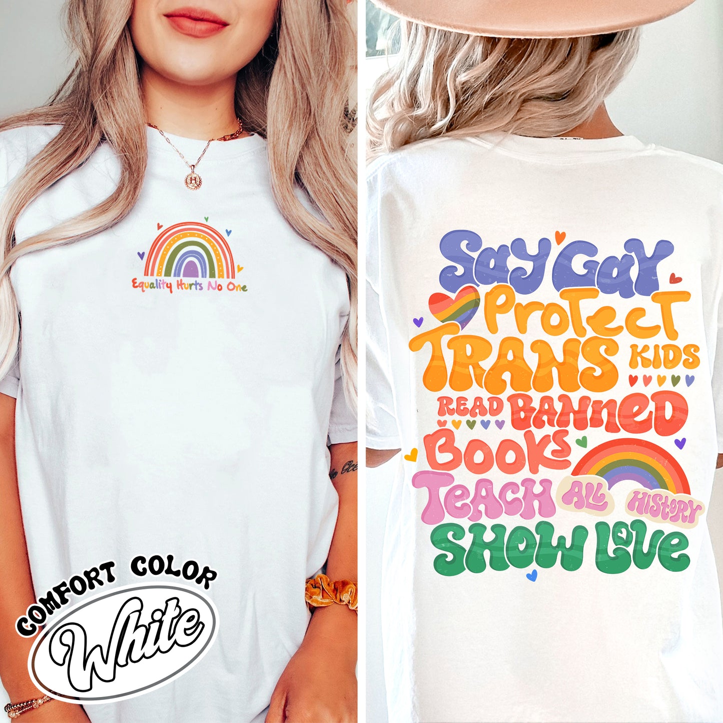 Say Gay Protect Trans Kids Comfort Colors Shirt, Say Gay Protect Trans Kids, Say Gay, Read Banned Books Teach All History Show Love, LGBT Shirt, Say Gay Shirt