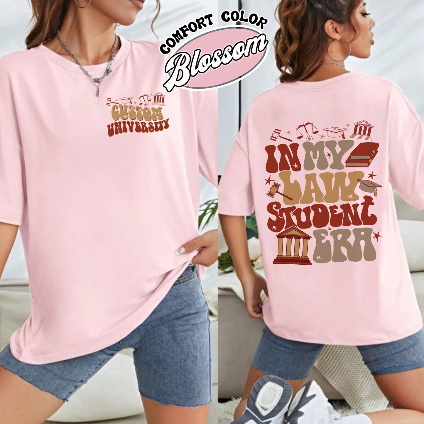 Custom Comfort Color Shirt for Law School, Law School, in My Law Student Era, Law Student, Gift for Law Student