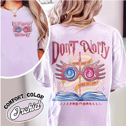 Bookish Comfort Colors Shirt,Just As Sane as I Am,Just As Sane as I Am Shirt,HP Inspired Shirts, HP Shirt
