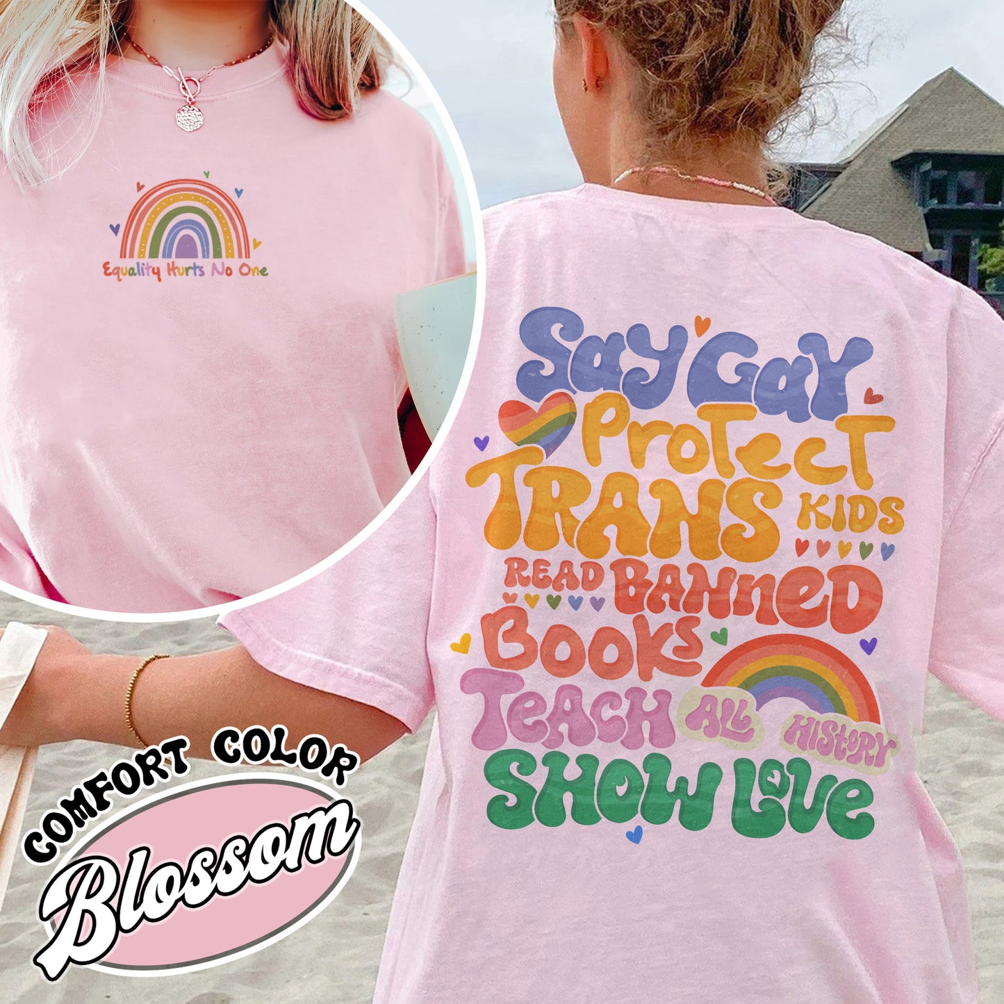 Say Gay Protect Trans Kids Comfort Colors Shirt, Say Gay Protect Trans Kids, Say Gay, Read Banned Books Teach All History Show Love, LGBT Shirt, Say Gay Shirt