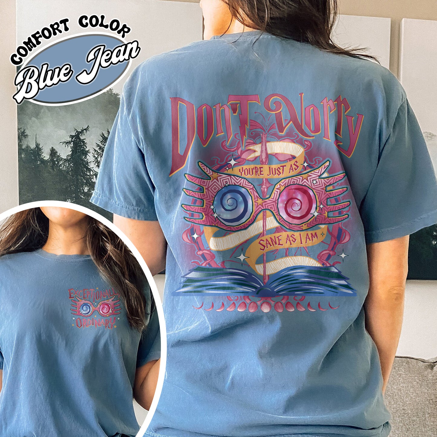 Just As Sane as I Am Comfort Color Shirt,Just As Sane as I Am Shirt,HP Inspired Shirts, HP Shirt,Wizard School Fandom,Wizard School Fandom Shirt,HP Fan Shirt