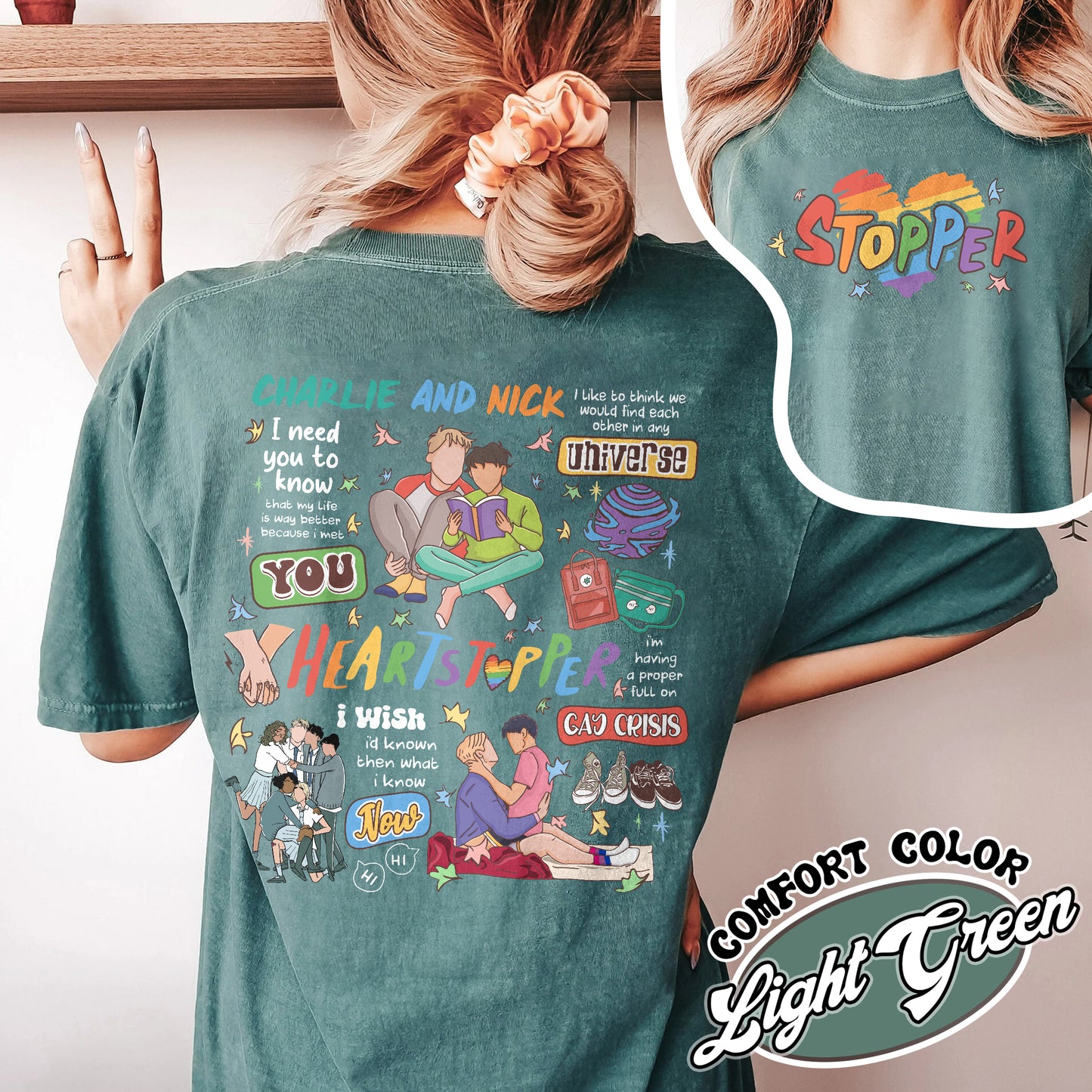 LGBT Book Comfort Colors Shirt, Pride Month Shirt, LGBTQ Shirt, Pride Shirt, LGBTQ Pride Shirt, Rainbow Shirt, Gay Pride, Equality Shirt, Human Rights Shirt