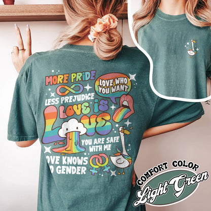 Love Is Love Lgbt Comfort Colors Shirt, Kindness Shirts, LGBTQ Support Tees, Gay Pride Shirt, Proud Ally Shirt, Proud To Be An Ally Shirt, Pride Month Shirt
