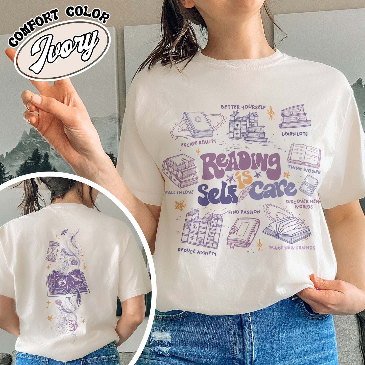 Reading Is Self Care Comfort Colors Shirt, Reading Is Self-Care Shirt, Reading Is Self Care Shirt, Reading Is Self-Care, Book Shirt 2024, Gift for Book Lover