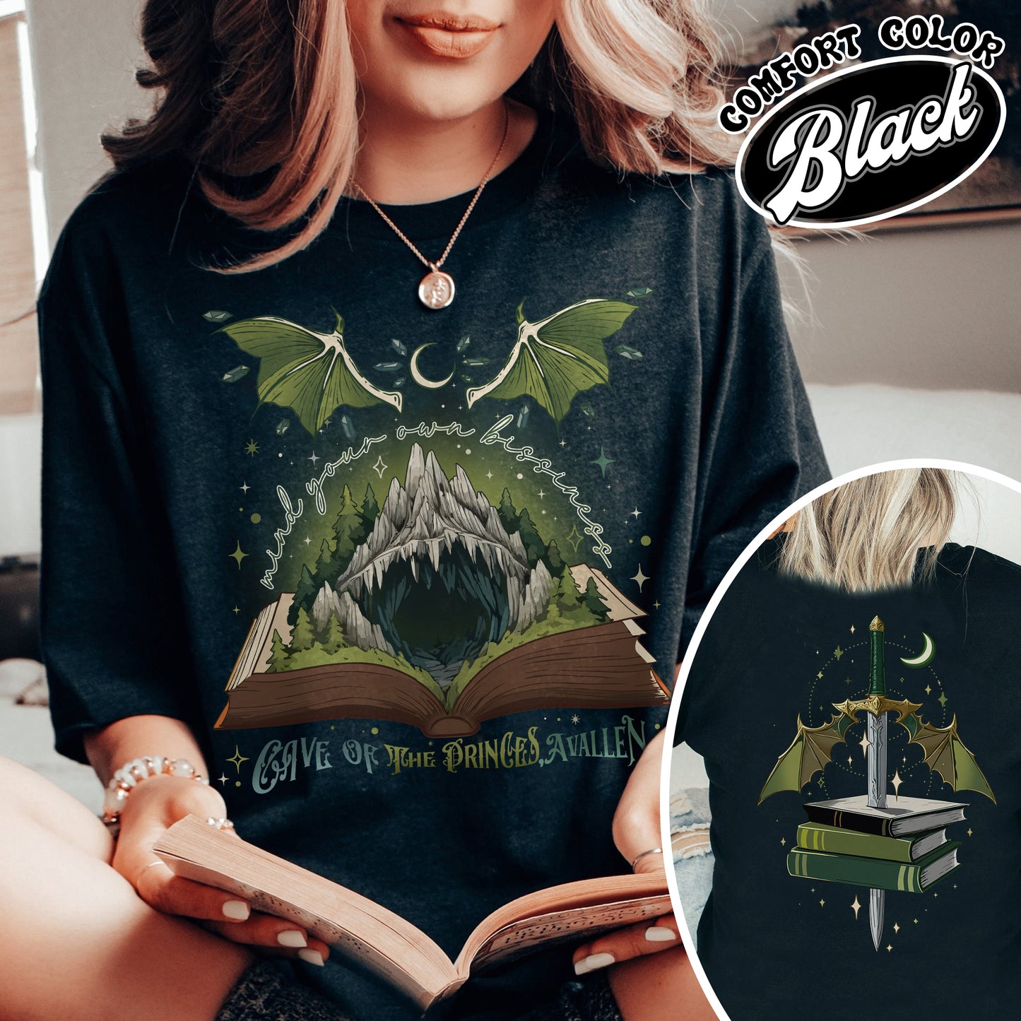 Team Caves Crescent City Comfort Color Shirt, House of Flame and Shadow Merch, House of Flame and Shadow Shirt, Read Books Stay Weird, Book Lover Shirt, Bookish Gift