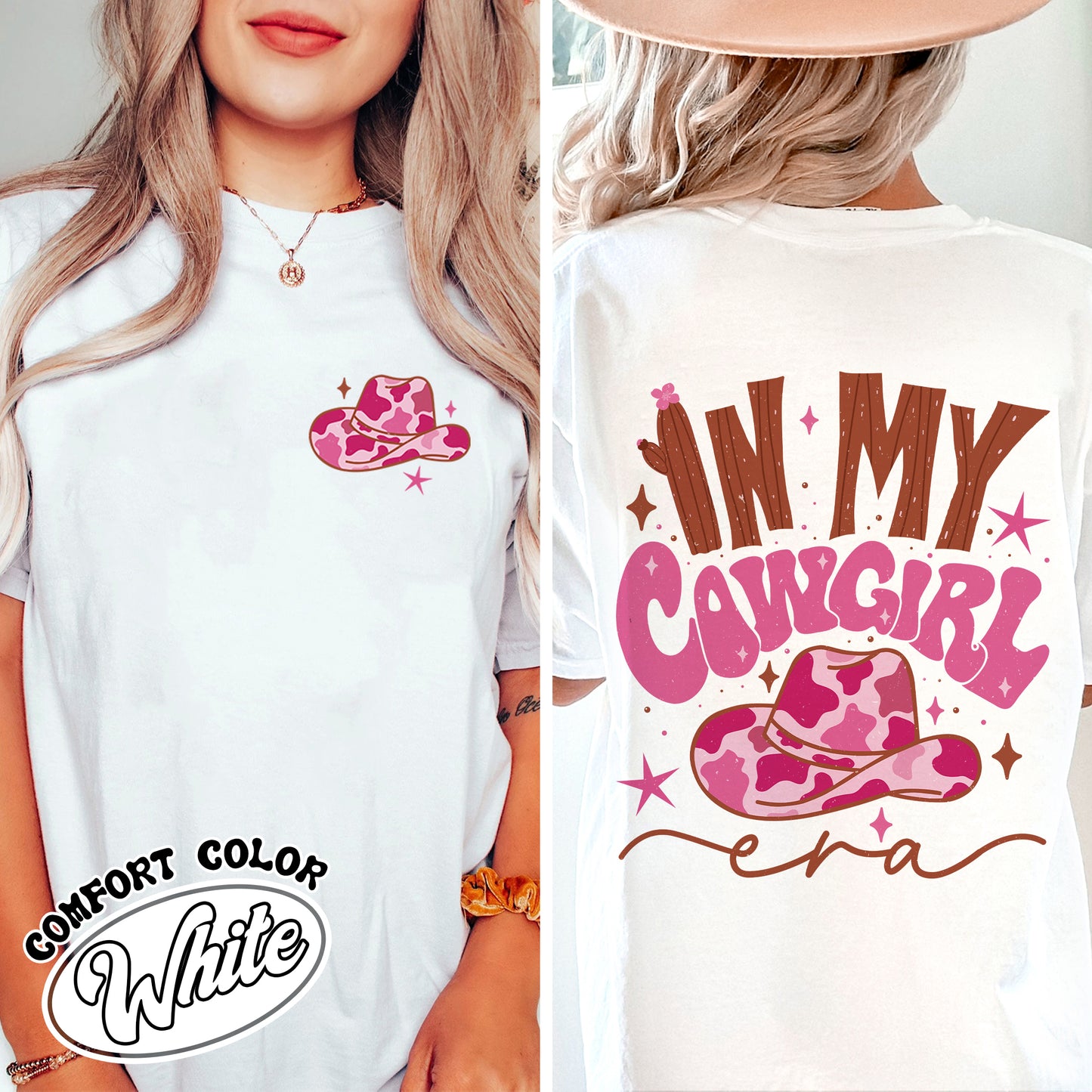 In My Cowgirl Era Comfort Color Shirt, Cowgirl up, Cowgirl Pink Boots Shirt, Preppy Cowgirl, Cowgirl Era Shirt, Cowgirl Shirt