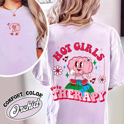 Mental Health Matters Comfort Color Shỉt, Funny Mental Health, Hot Girls Go to Therapy Shirt, Mental Health Shirt Feelings Matter, Therapy Shirt