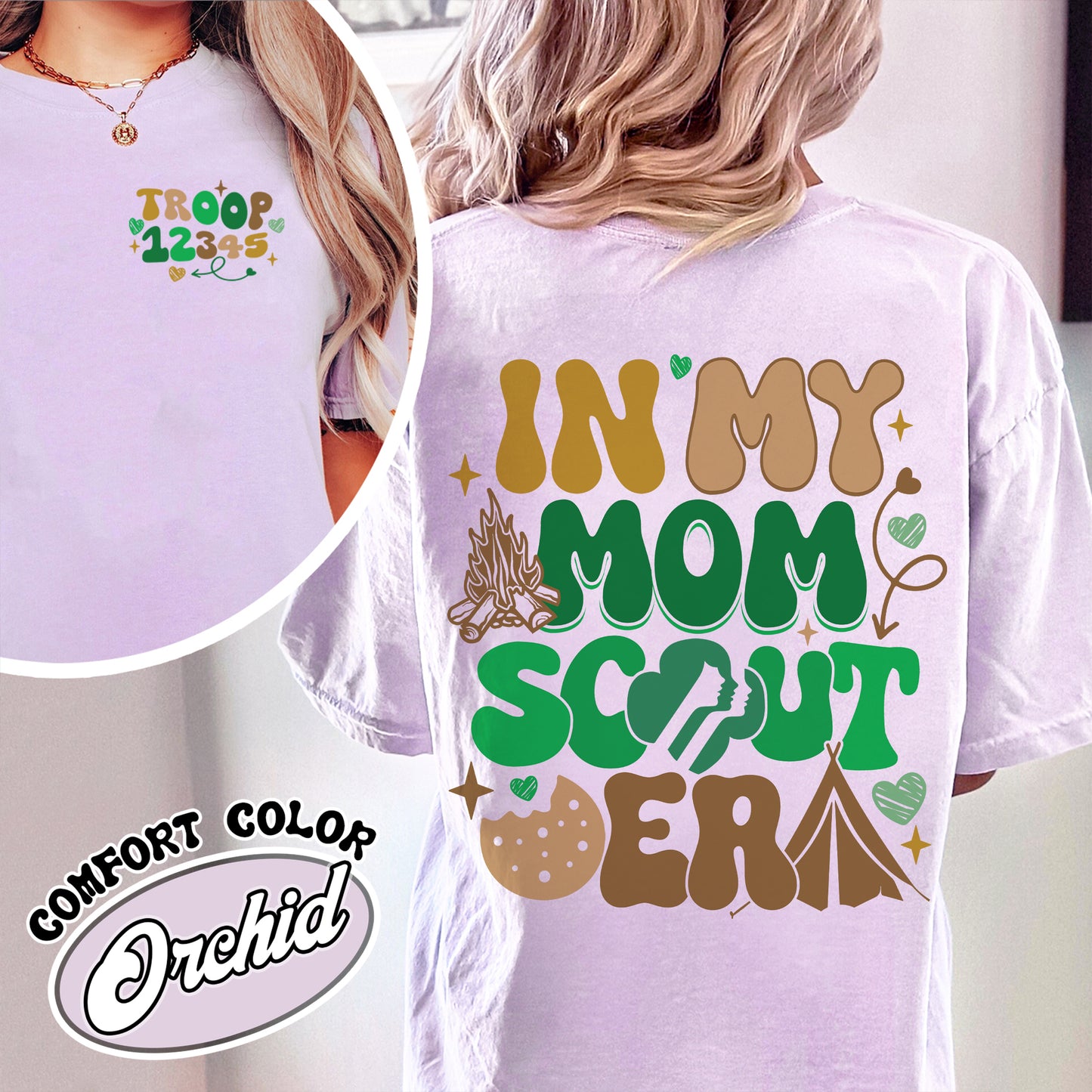 In My Mom Scout Era Comfort Color Shirt, Girl Scout Mom T Shirt, Scout Mom Era, Girl Scout Mom Shirt, Cookie Mom Girl Scout, Girl Scout Shirt For Mom