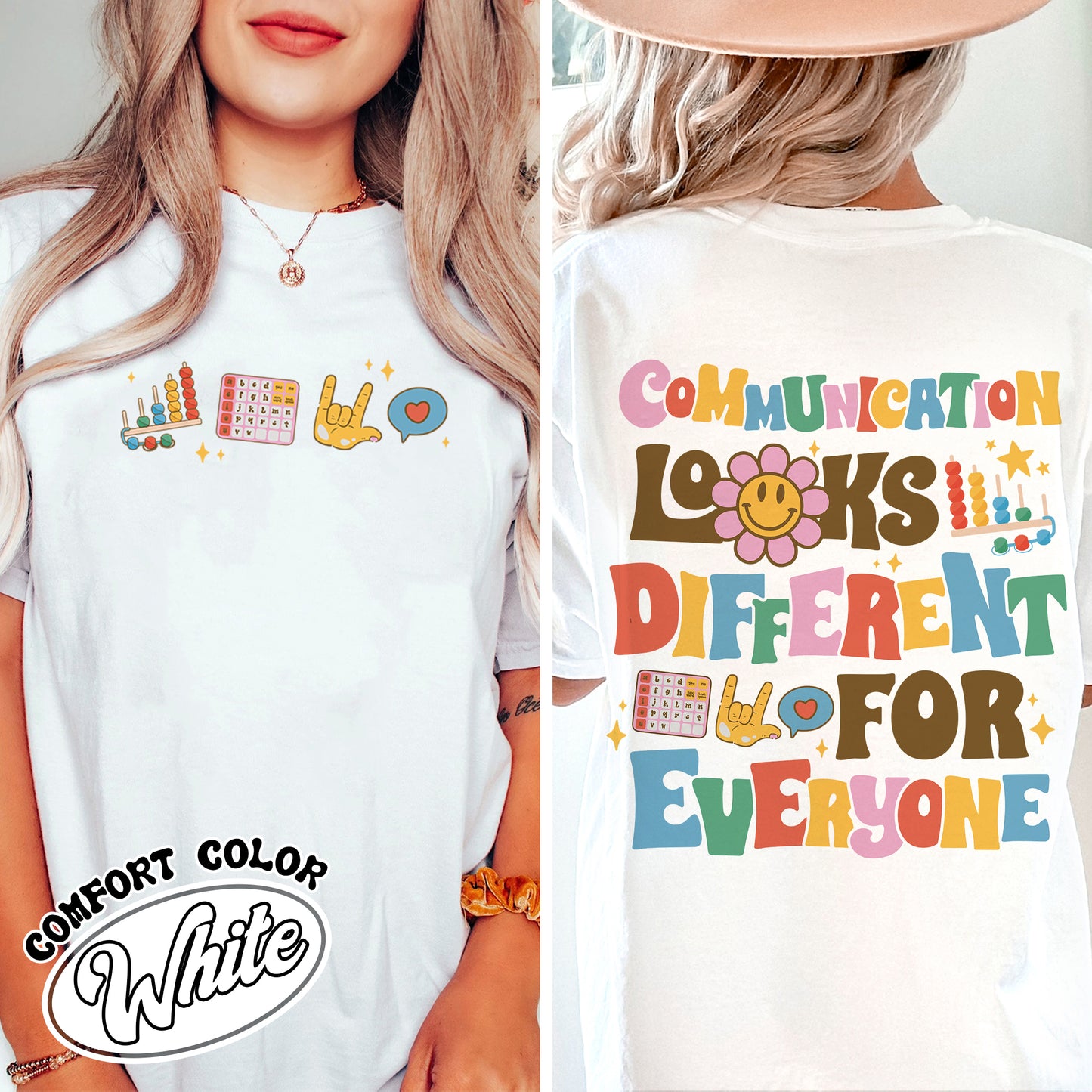 Communicate Slp Comfort Color Shirt, Everyone Communicates Differently Shirt, Speech Therapy Sweat Shirt