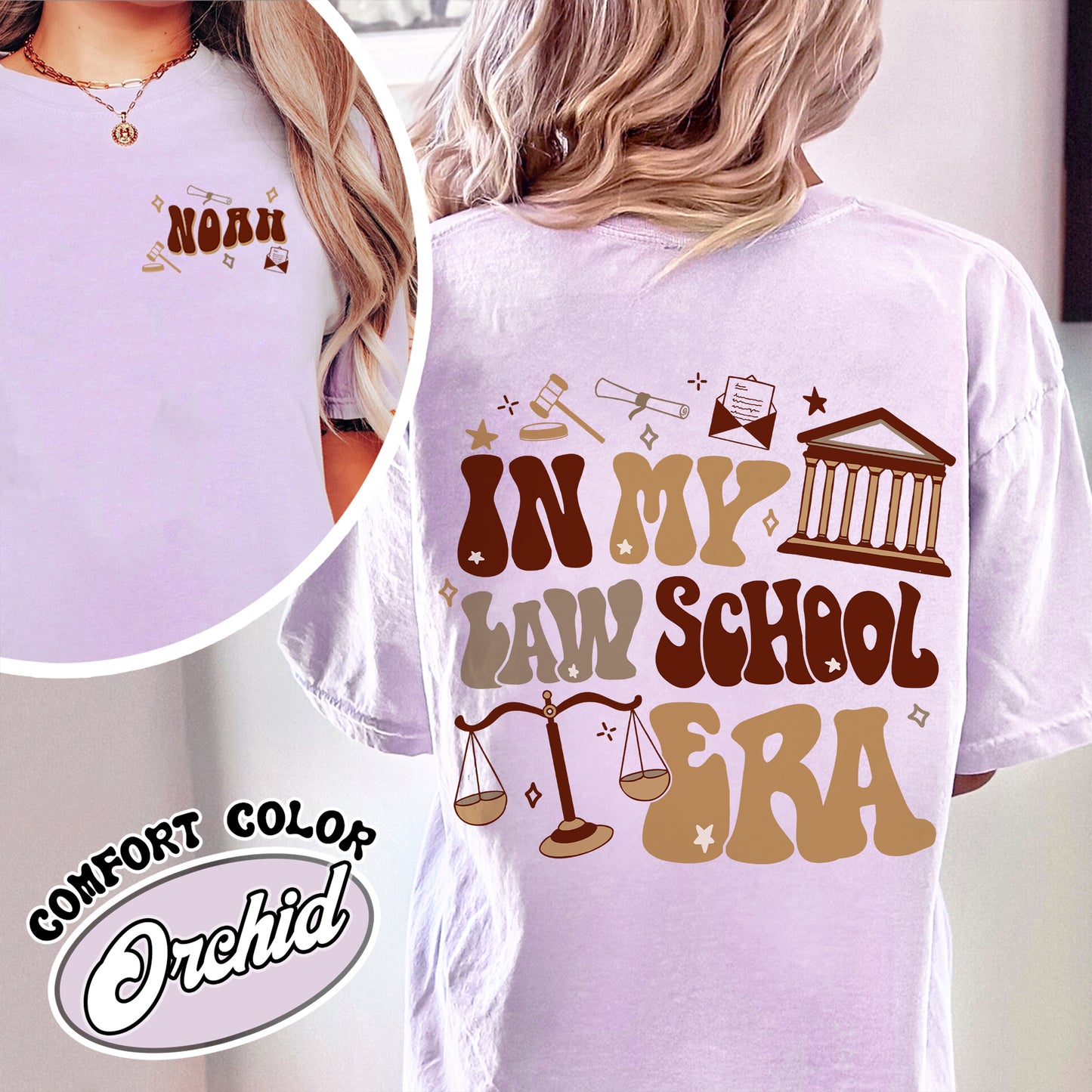 Law School Comfort Color Shirt, School of Law , in My Law School Era , Shirt for Law School, Law School Shirt Custom