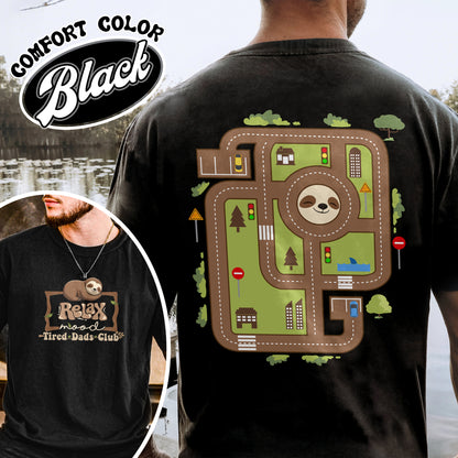 Race Car Track Comfort Colors Shirt for Dad, Race Track Shirt for Dad, Racing Shirt for Dad, Tired Dads Club Shirt, Tired Dads Club, Toy Car Massage Shirt