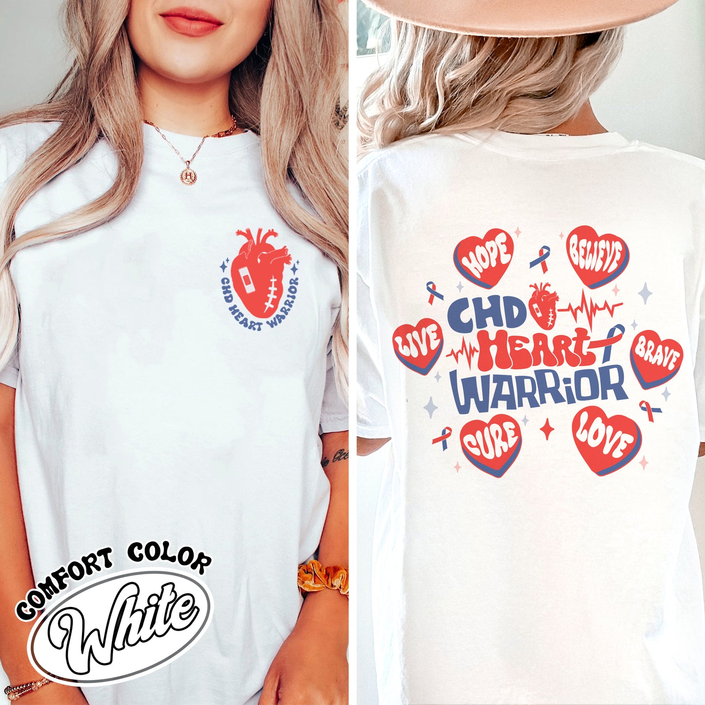 Chd Awareness Comfort Color Shirt, Chd Awareness Ribbon, Heart Disease Awareness Shirt