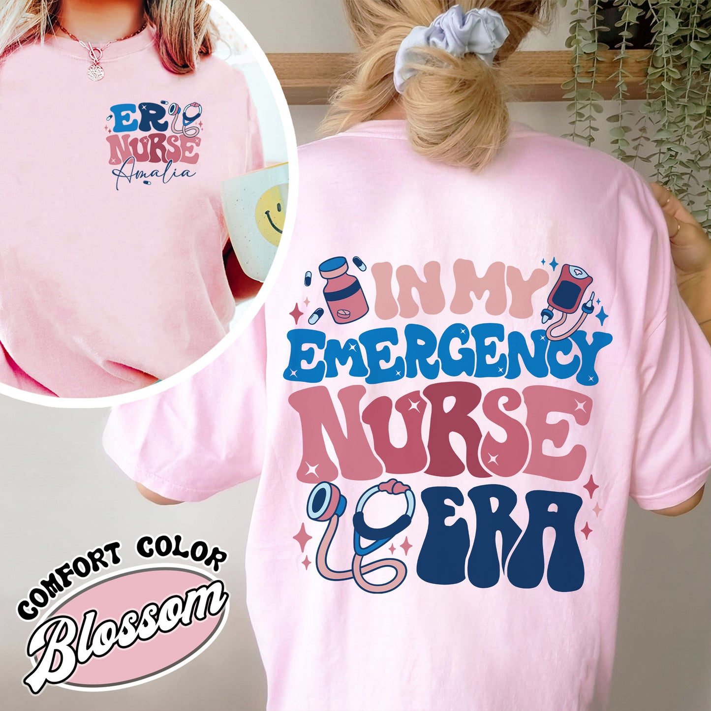 In My Emergency Nurse Era Comfort Color Shirt, Emergency Department Nurse, Emergency Department Nurses Week, Personalized Emergency Nurse