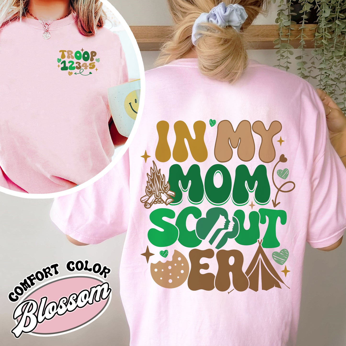 In My Mom Scout Era Comfort Color Shirt, Girl Scout Mom T Shirt, Scout Mom Era, Girl Scout Mom Shirt, Cookie Mom Girl Scout, Girl Scout Shirt For Mom