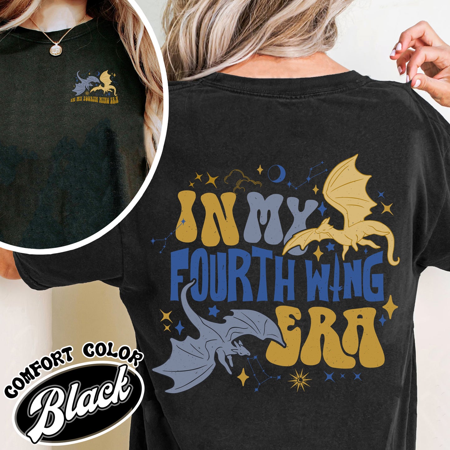 Fourth Wing Dragon Comfort Color Shirt, Fourth Wing Dragon Rider Basgiath War College, in My Fourth Wing Era Shirt, Basgiath War College Gift