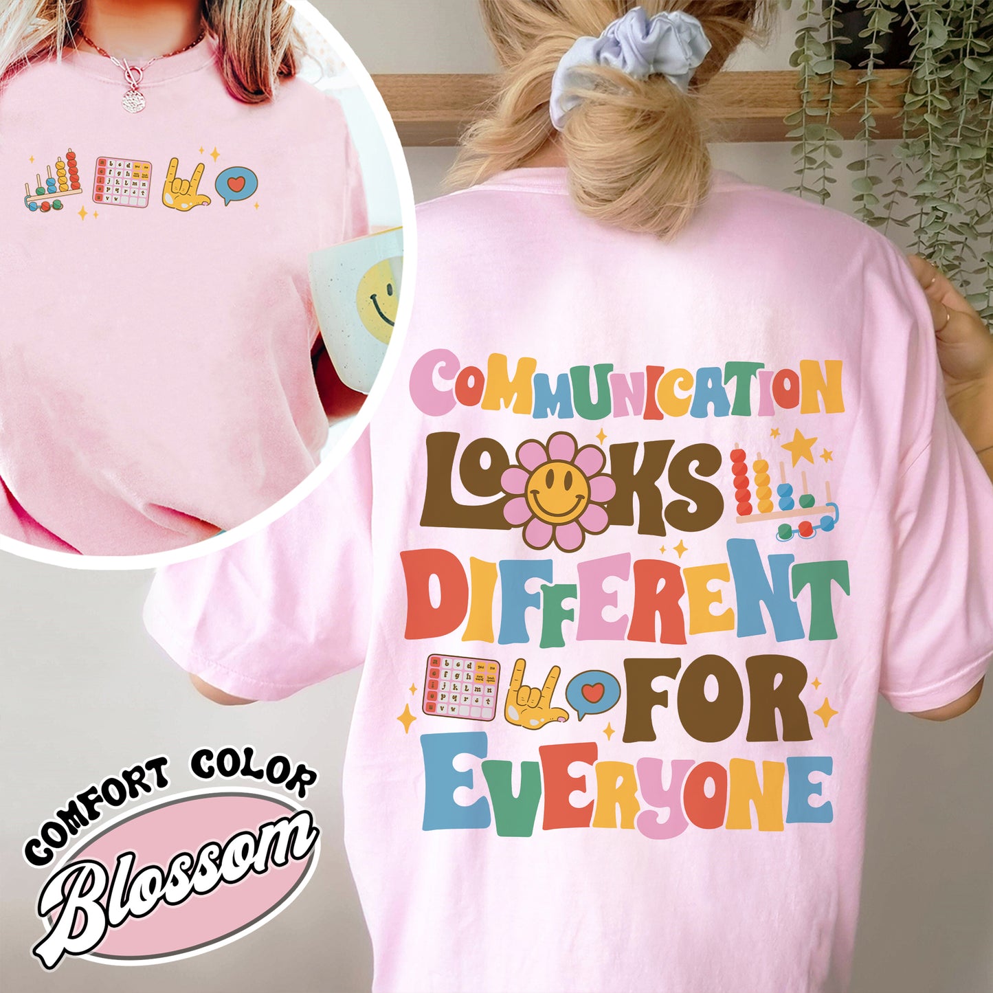 Communicate Slp Comfort Color Shirt, Everyone Communicates Differently Shirt, Speech Therapy Sweat Shirt