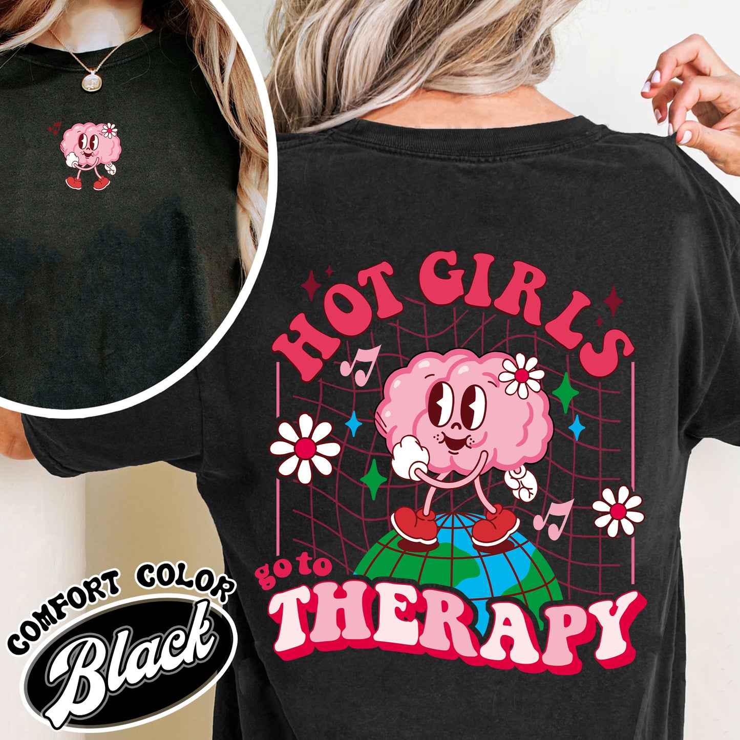 Mental Health Matters Comfort Color Shỉt, Funny Mental Health, Hot Girls Go to Therapy Shirt, Mental Health Shirt Feelings Matter, Therapy Shirt