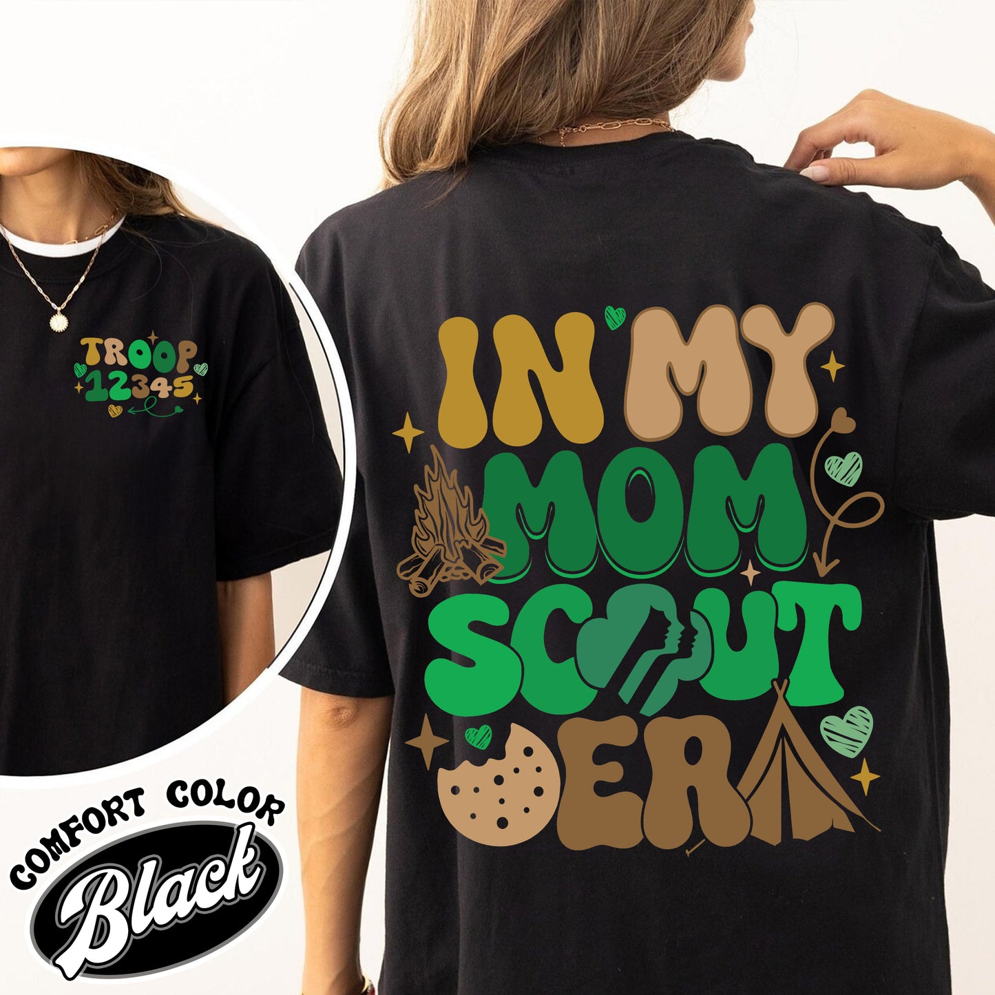 In My Mom Scout Era Comfort Color Shirt, Girl Scout Mom T Shirt, Scout Mom Era, Girl Scout Mom Shirt, Cookie Mom Girl Scout, Girl Scout Shirt For Mom