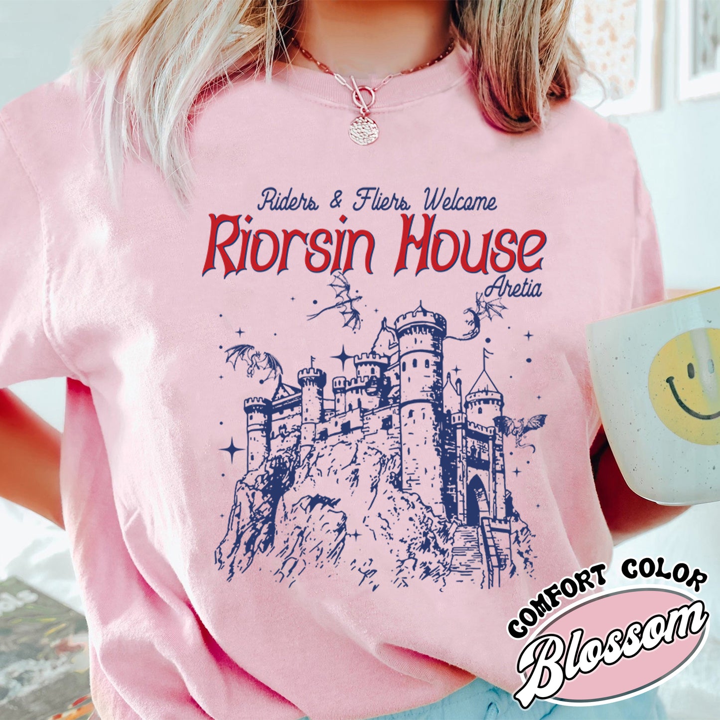 Basgiath War College Comfort Colors Shirt, Fourth Wing Shirt, Fourth Wing Merch Riorson, Xaden Riorson House Tee, Bookish Gift, Book Lover
