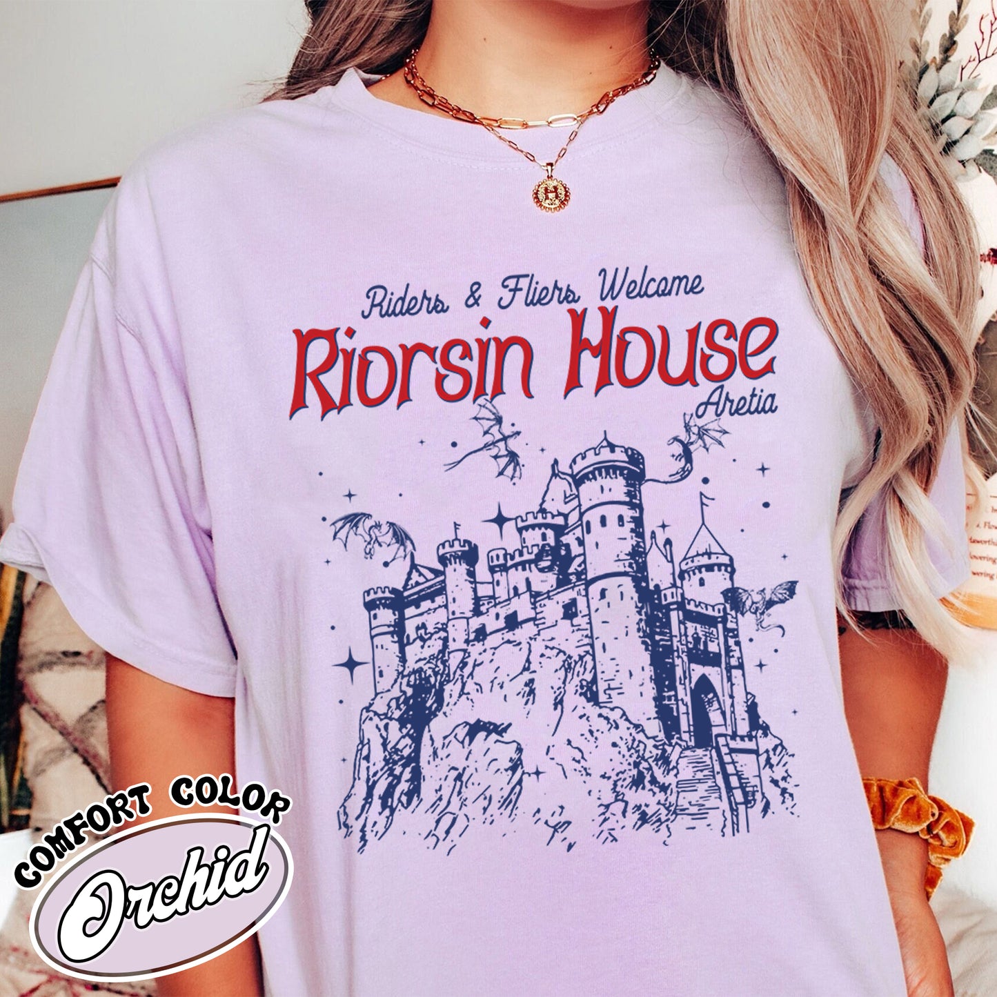 Basgiath War College Comfort Colors Shirt, Fourth Wing Shirt, Fourth Wing Merch Riorson, Xaden Riorson House Tee, Bookish Gift, Book Lover