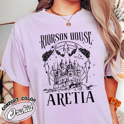 Basgiath War College Comfort Color Shirt, Fourth Wing Shirt, Fourth Wing Merch Riorson, Xaden Riorson House Tee, Bookish Gift, Book Lover