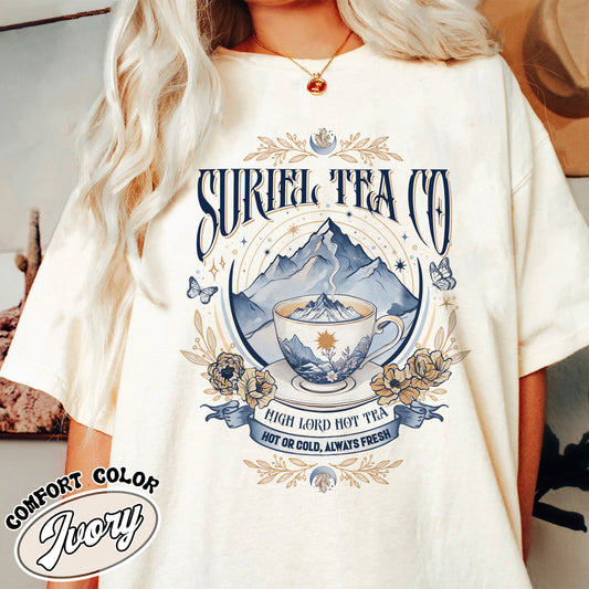 Suriel Tea Co, Suriel Tea Co Comfort Colors T Shirt, ACOTAR Shirt, Read Books Stay Weird, Things for Book Lovers, Bookish Gifts for Guys, Suriel Tea T Shirt