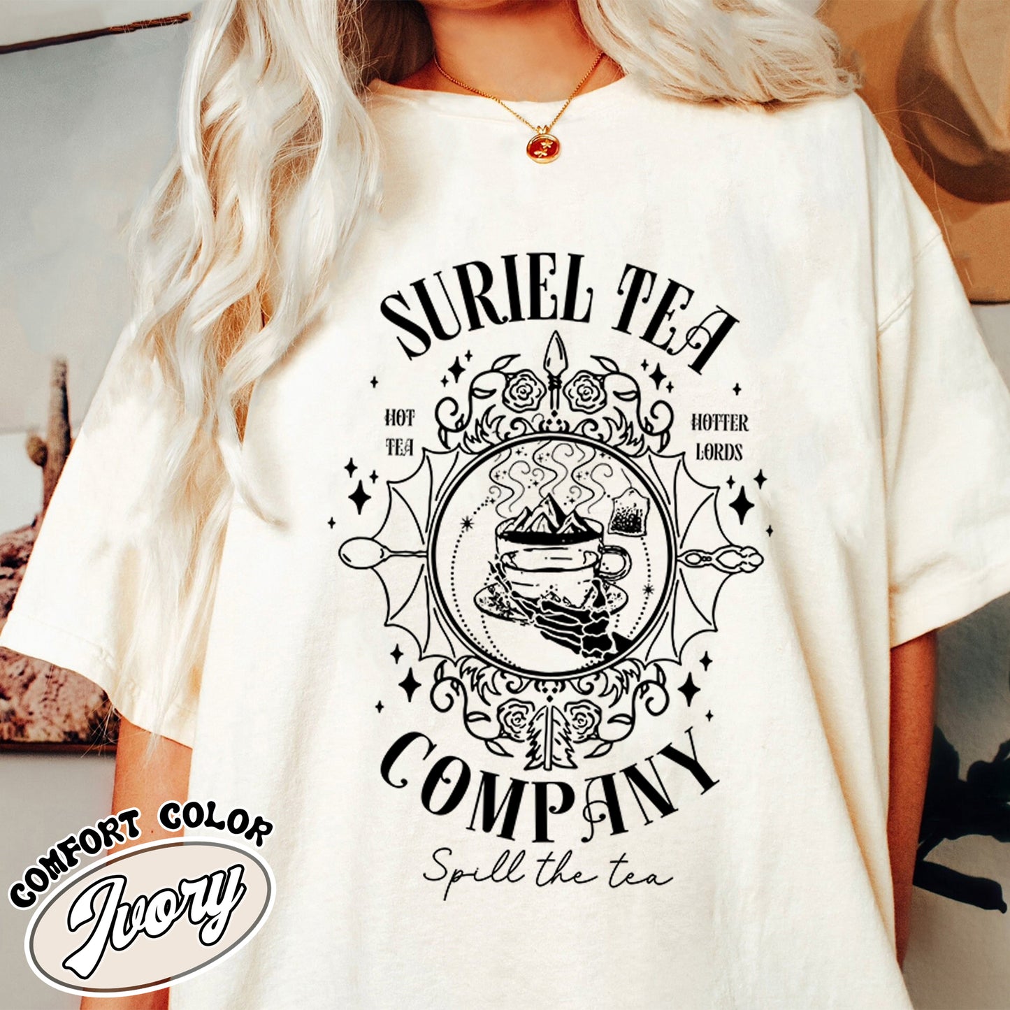 Suriel Tea Co Comfort Colors Shirt, Suriel Tea Co Tshirt, Suriel Tea Co Shirt, Acotar Shirt Suriel Tea Co, Suriel Tea Co Shirt, Bookish Gift