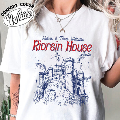 Basgiath War College Comfort Colors Shirt, Fourth Wing Shirt, Fourth Wing Merch Riorson, Xaden Riorson House Tee, Bookish Gift, Book Lover