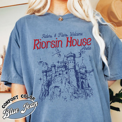 Basgiath War College Comfort Colors Shirt, Fourth Wing Shirt, Fourth Wing Merch Riorson, Xaden Riorson House Tee, Bookish Gift, Book Lover