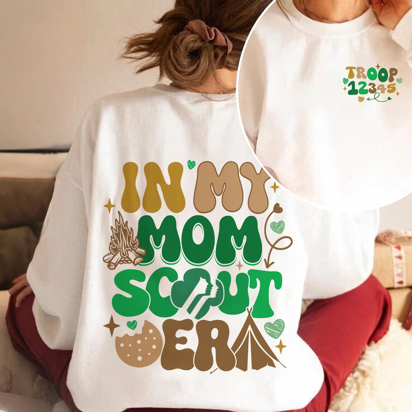 In My Mom Scout Era Sweatshirt, Girl Scout Mom Sweatshirt, Scout Mom Era, Girl Scout Mom Sweatshirt, Cookie Mom Girl Scout, Girl Scout Sweatshirt For Mom