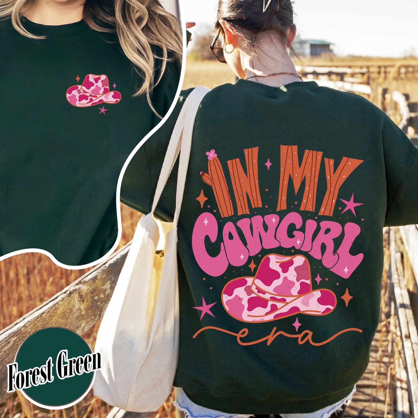 In My Cowgirl Era Sweatshirt, Cowgirl up Sweatshirt, Cowgirl Pink Boots Sweatshirt, Preppy Cowgirl Sweatshirt, Cowgirl Era Sweatshirt, Cowgirl Sweatshirt