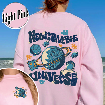 Autism Awareness Day Sweatshirt, World Autism Day Gift, Neurodiversity Brain Autism Awareness, Neurodiverse Universe Sweatshirt, Autism Mom Gift