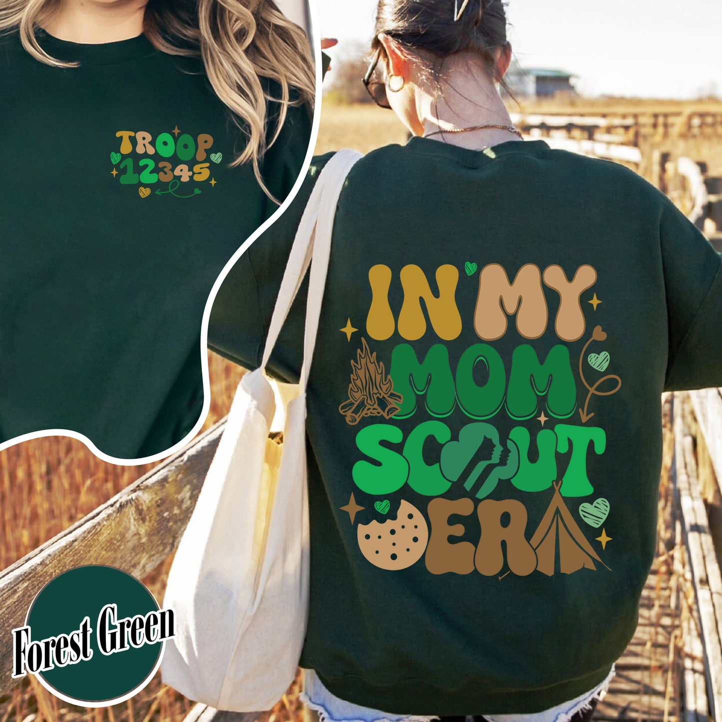 In My Mom Scout Era Sweatshirt, Girl Scout Mom Sweatshirt, Scout Mom Era, Girl Scout Mom Sweatshirt, Cookie Mom Girl Scout, Girl Scout Sweatshirt For Mom