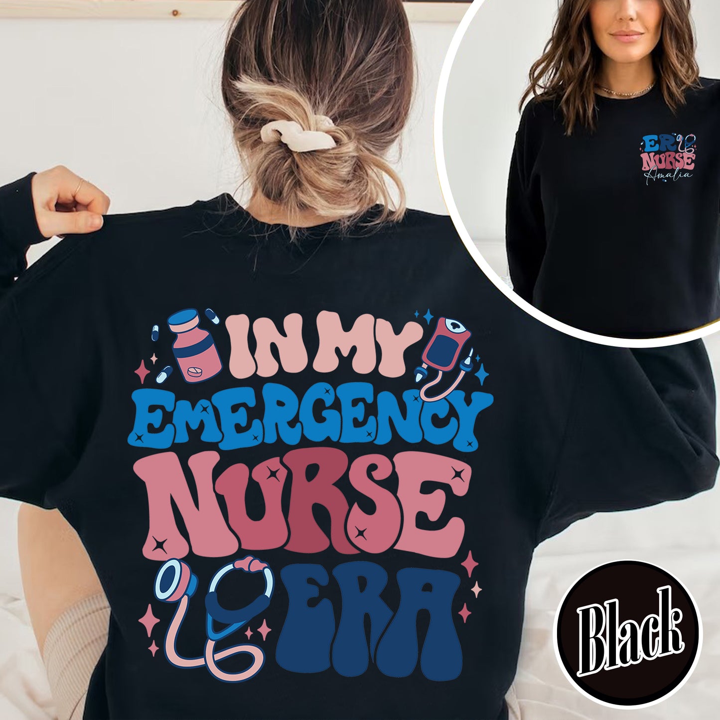 In My Emergency Nurse Era Sweatshirt, Emergency Department Nurse, Emergency Department Nurses Week, Personalized Emergency Nurse Sweatshirt