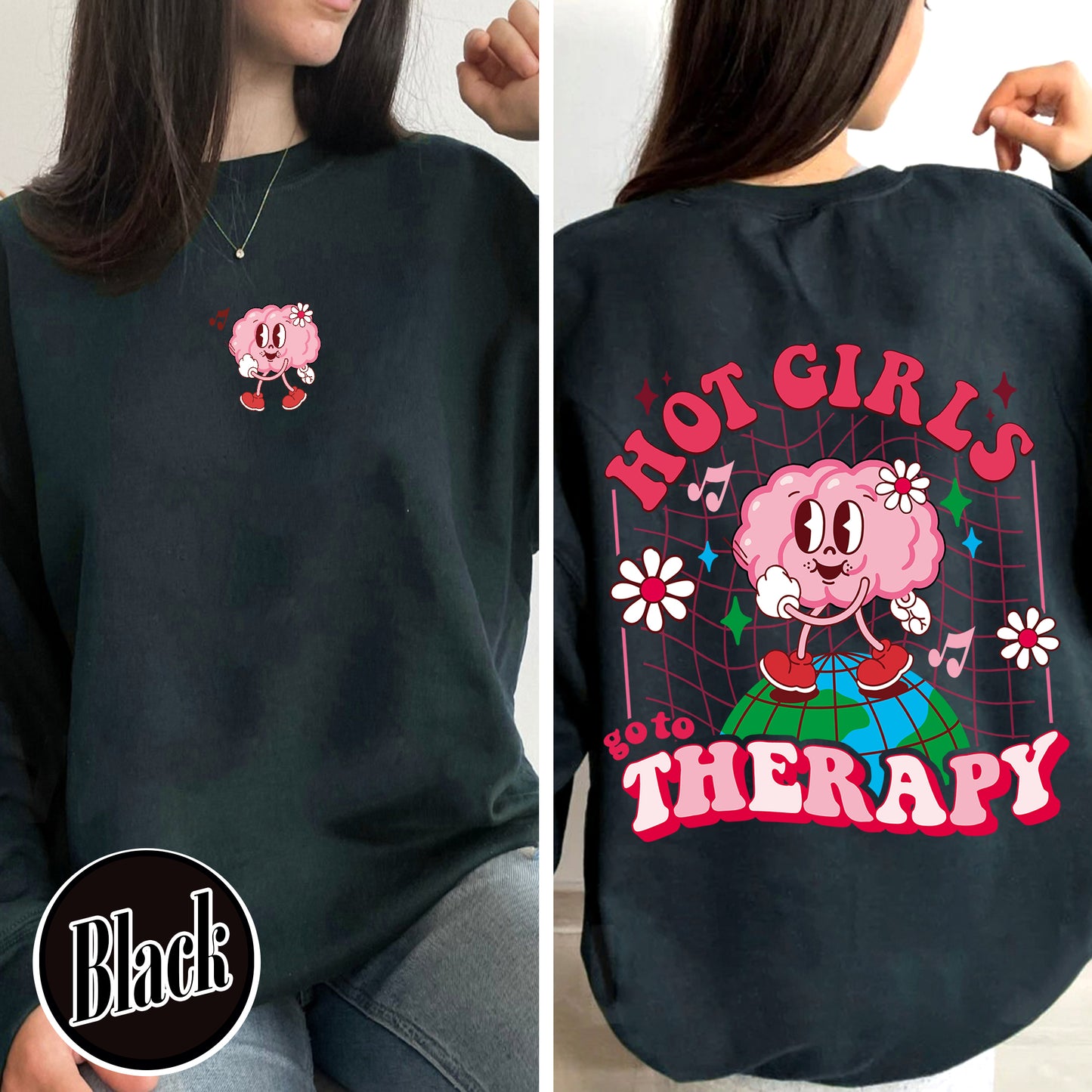 Mental Health Matters Sweatshirt, Hot Girls Go to Therapy Sweatshirt, Mental Health Sweatshirt Feelings Matter, Therapy Sweatshirt