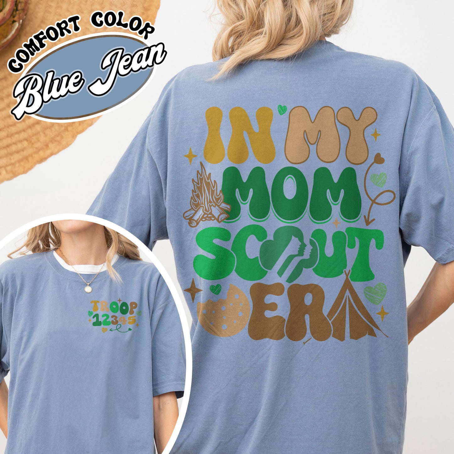 In My Mom Scout Era Comfort Color Shirt, Girl Scout Mom T Shirt, Scout Mom Era, Girl Scout Mom Shirt, Cookie Mom Girl Scout, Girl Scout Shirt For Mom