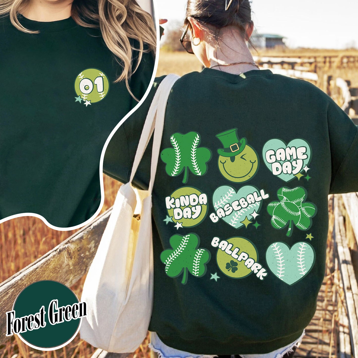 Game Day Sweatshirt, Baseball Mom Sweatshirt, Baseball Sweatshirt, St Patricks Baseball Sweatshirt, St Patricks Day, Custom Baseball Sweatshirt