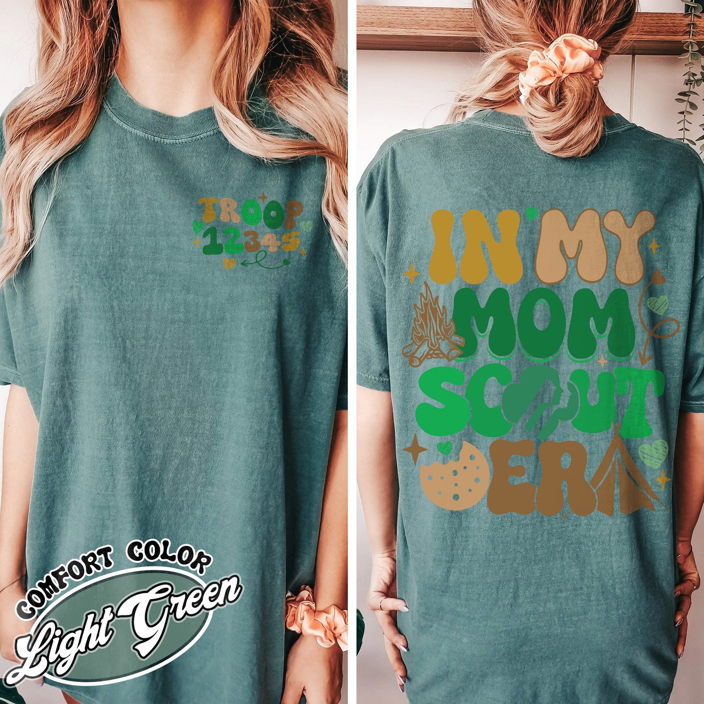 In My Mom Scout Era Comfort Color Shirt, Girl Scout Mom T Shirt, Scout Mom Era, Girl Scout Mom Shirt, Cookie Mom Girl Scout, Girl Scout Shirt For Mom