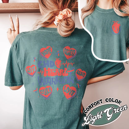 Chd Awareness Comfort Color Shirt, Chd Awareness Ribbon, Heart Disease Awareness Shirt