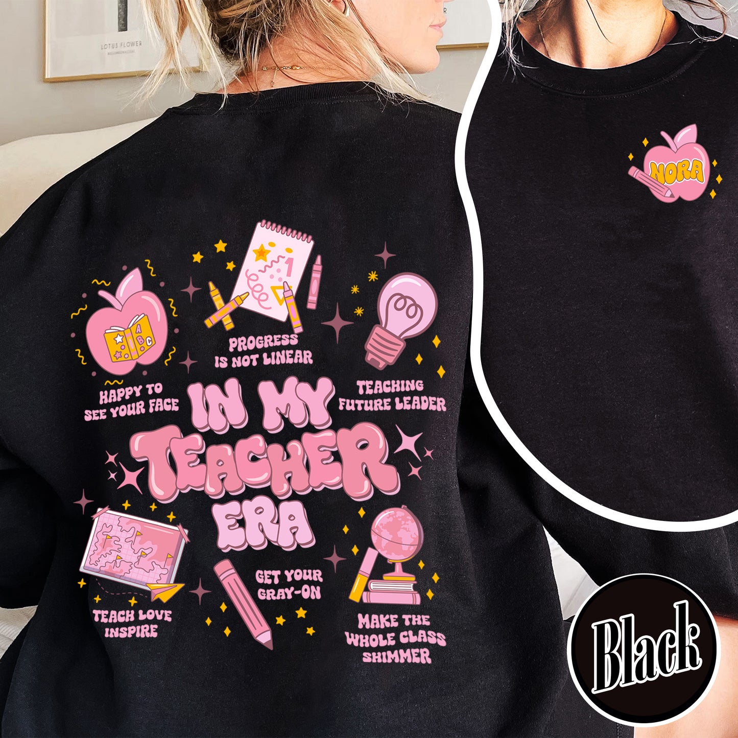 In My Teacher Era Sweatshirt, Custom in My Teacher Era, in My Teacher Era Sweatshirt, Custom Teacher Name Sweatshirt, Teacher Affirmation Sweatshirt