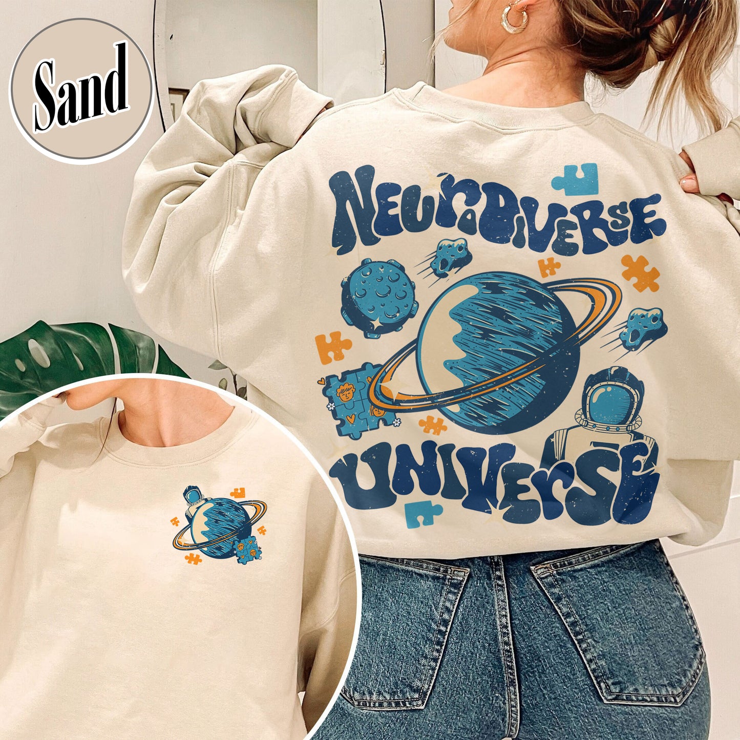 Autism Awareness Day Sweatshirt, World Autism Day Gift, Neurodiversity Brain Autism Awareness, Neurodiverse Universe Sweatshirt, Autism Mom Gift