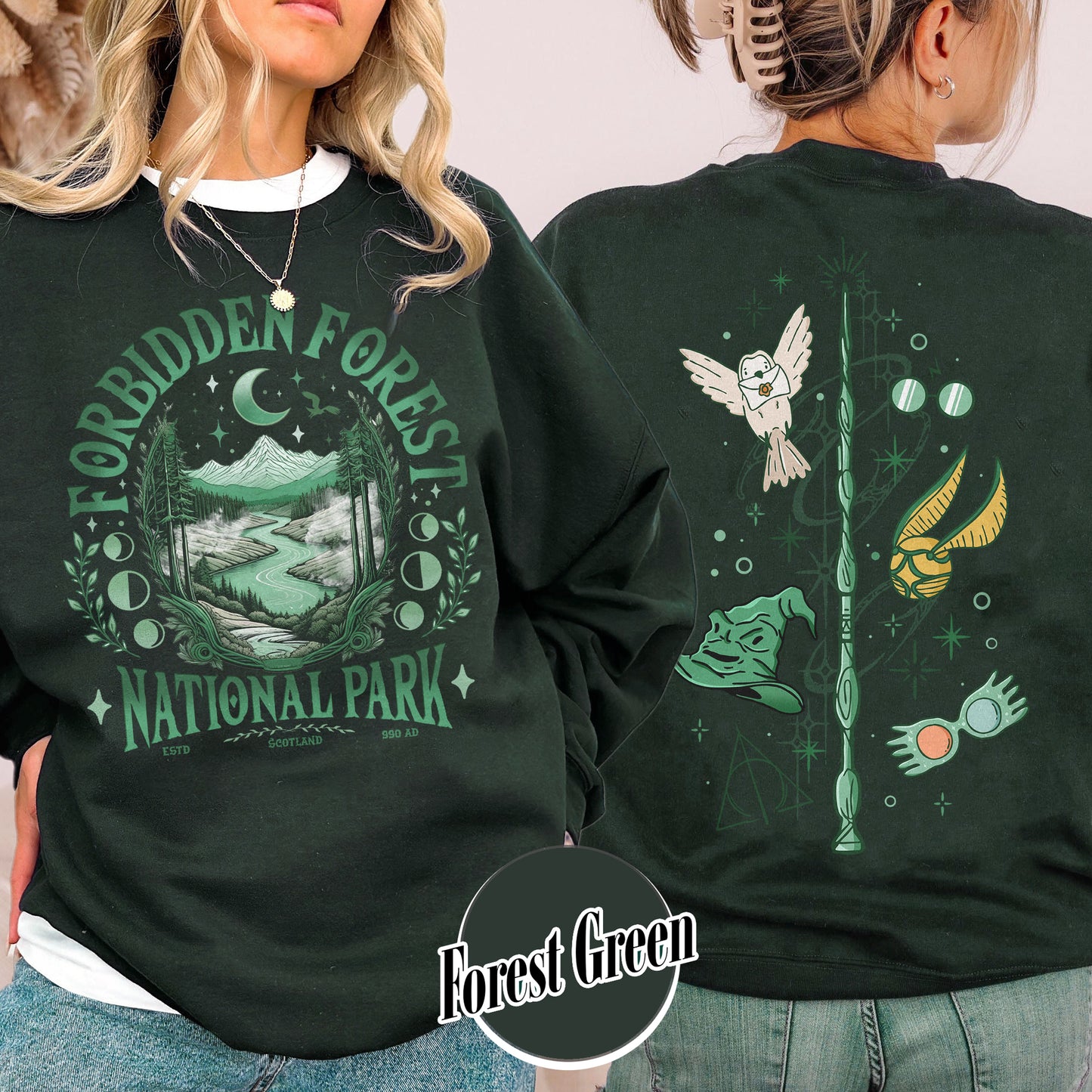 Bookish Sweatshirt,Forbidden Forest National Park Sweatshirt, Harry Potter Sweatshirt