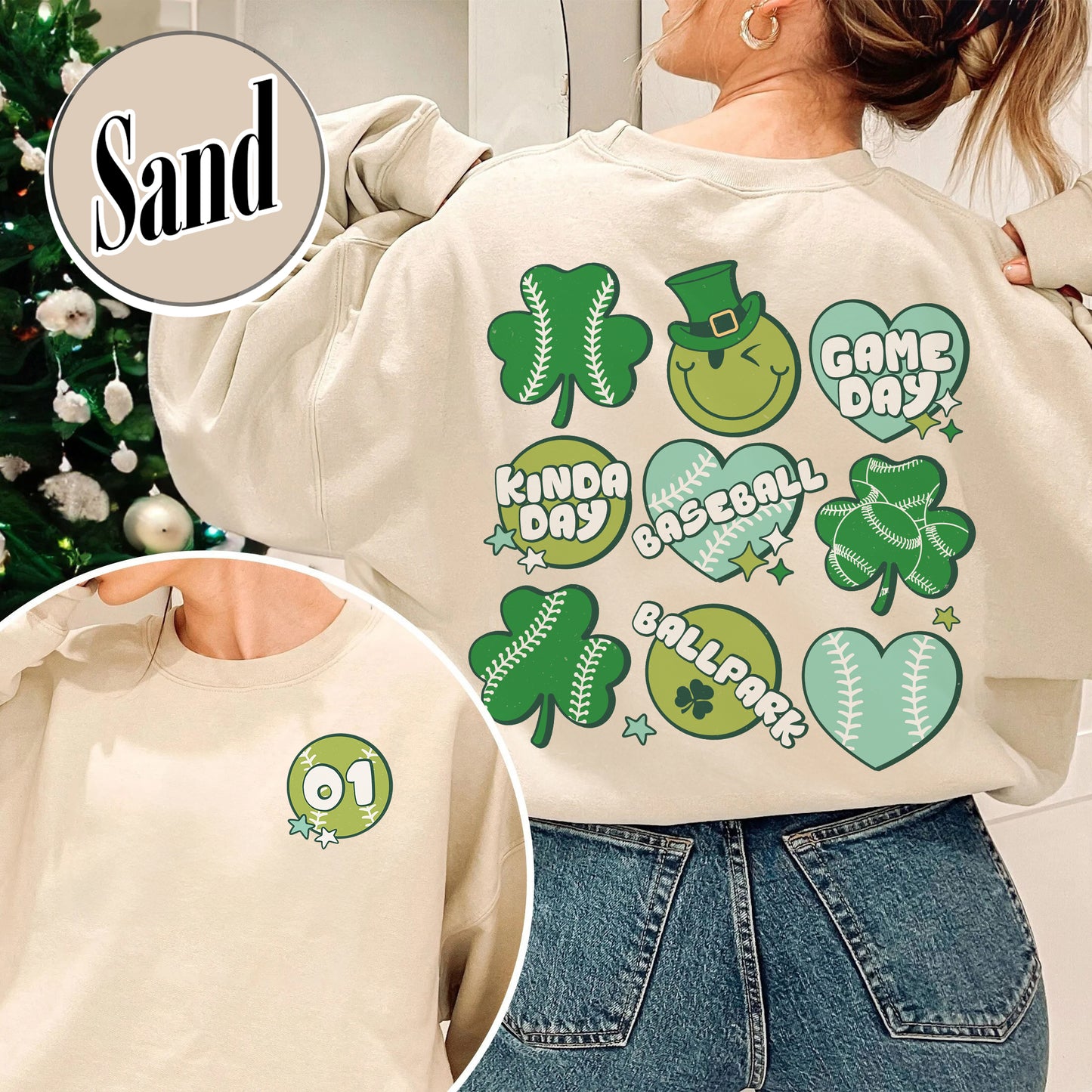 Game Day Sweatshirt, Baseball Mom Sweatshirt, Baseball Sweatshirt, St Patricks Baseball Sweatshirt, St Patricks Day, Custom Baseball Sweatshirt